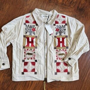 Kids Size 10 “Honor The Gift" Cream Hawthorne Embroidered Jacket New With Tags